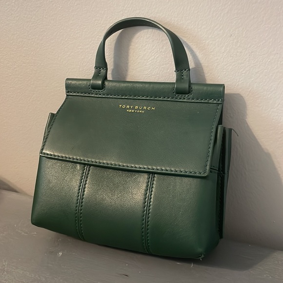 Tory Burch T-block Mini Satchel Green - Picture 5 of 10